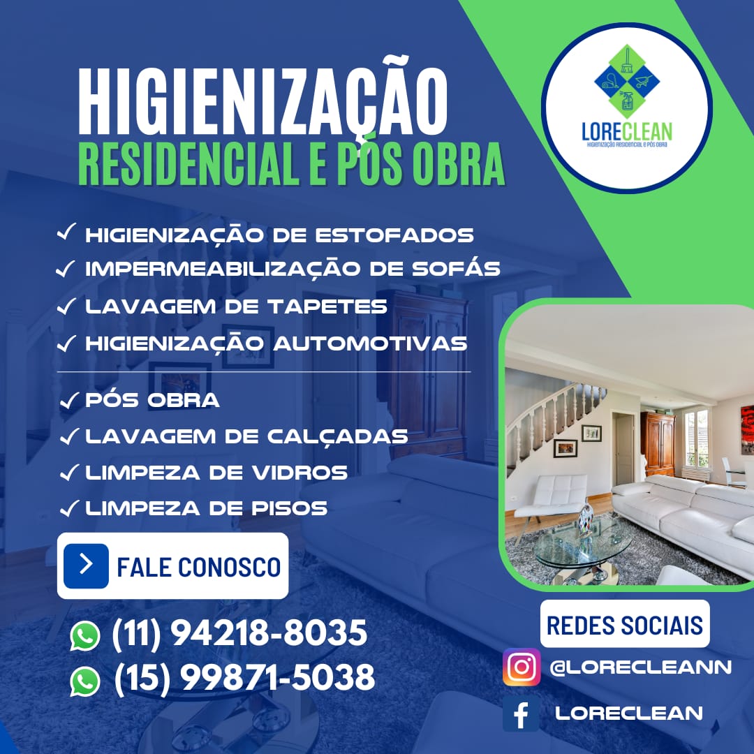 LORE CLEAN HIGIENIZAÇÃO